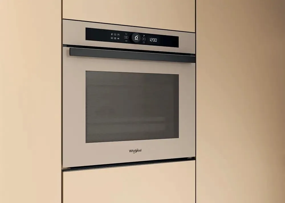 Електрична духова шафа Whirlpool, об'єм 73л, клас енергоефективності A+, з дисплеєм, конвекційним приготуванням та телескопічними