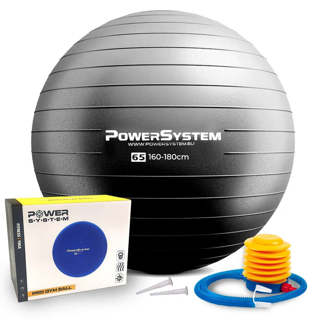 М'яч для фітнесу Active Point PVC 65 см Чорний