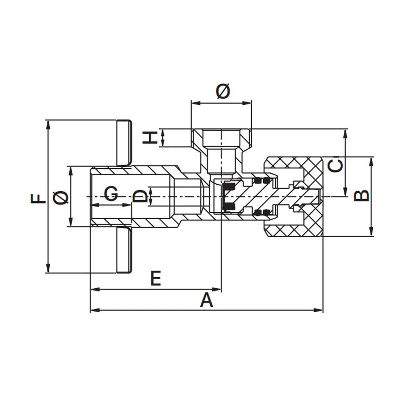 Кран для подключения сантехнических приборов EUROPRODUCT Латунь 1/2x3/4 Стальной