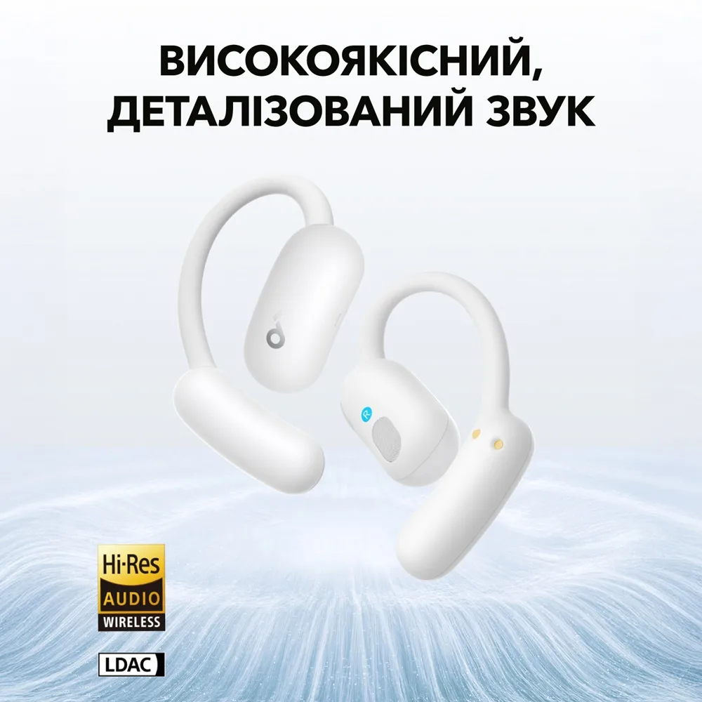 Гарнітура Anker SoundCore бездротові вкладиші пластик біла для спорту IP55