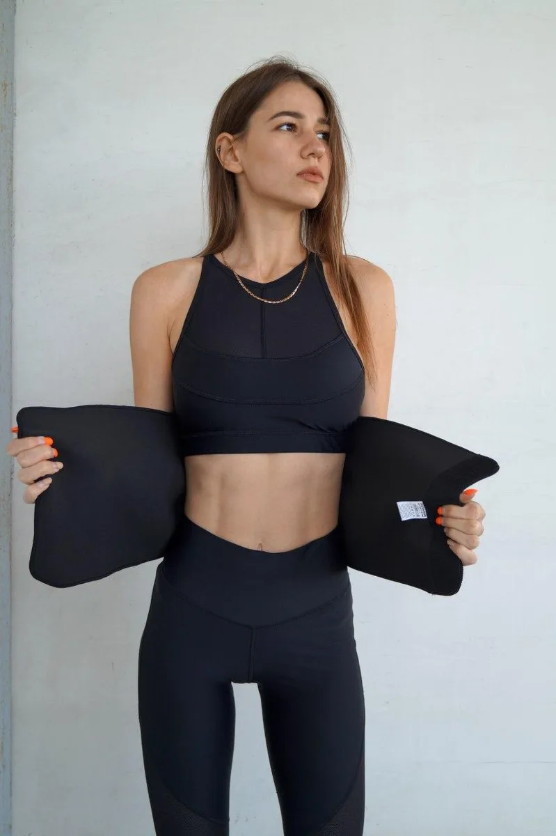 Пояс для схуднення Active Point неопреновий L чорний 100х25 см