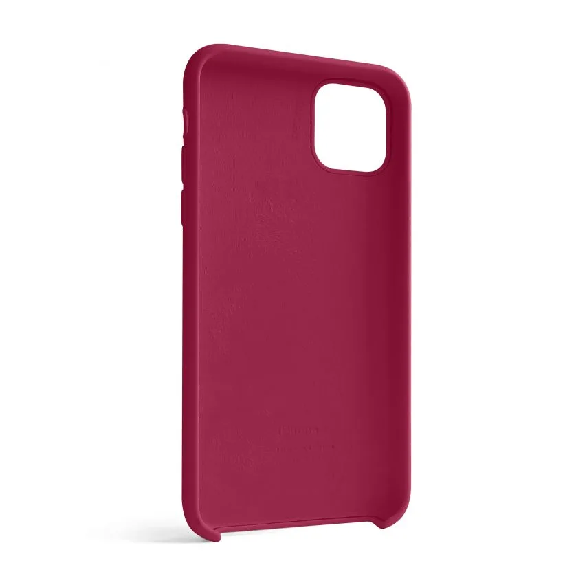 Чохол Silicone для Apple iPhone 11 Pro Max силіконовий малиновий