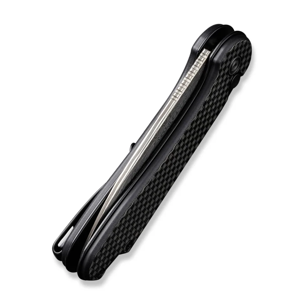 Ніж складаний кишеньковий Civivi Damascus 75,1 мм чорний G10 Carbon Fiber