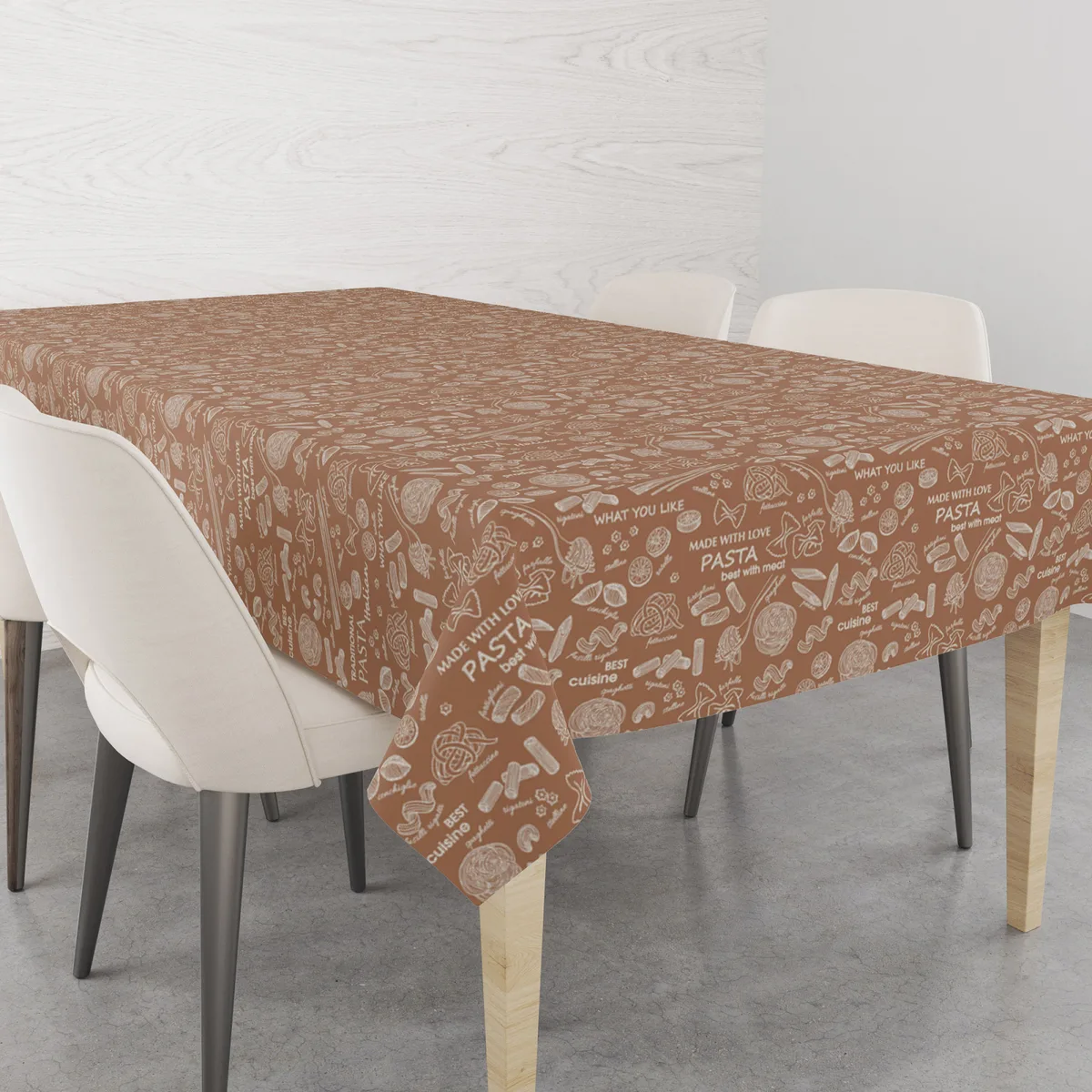 Скатертина Home Line Полупанама 120х150 см Коричнева