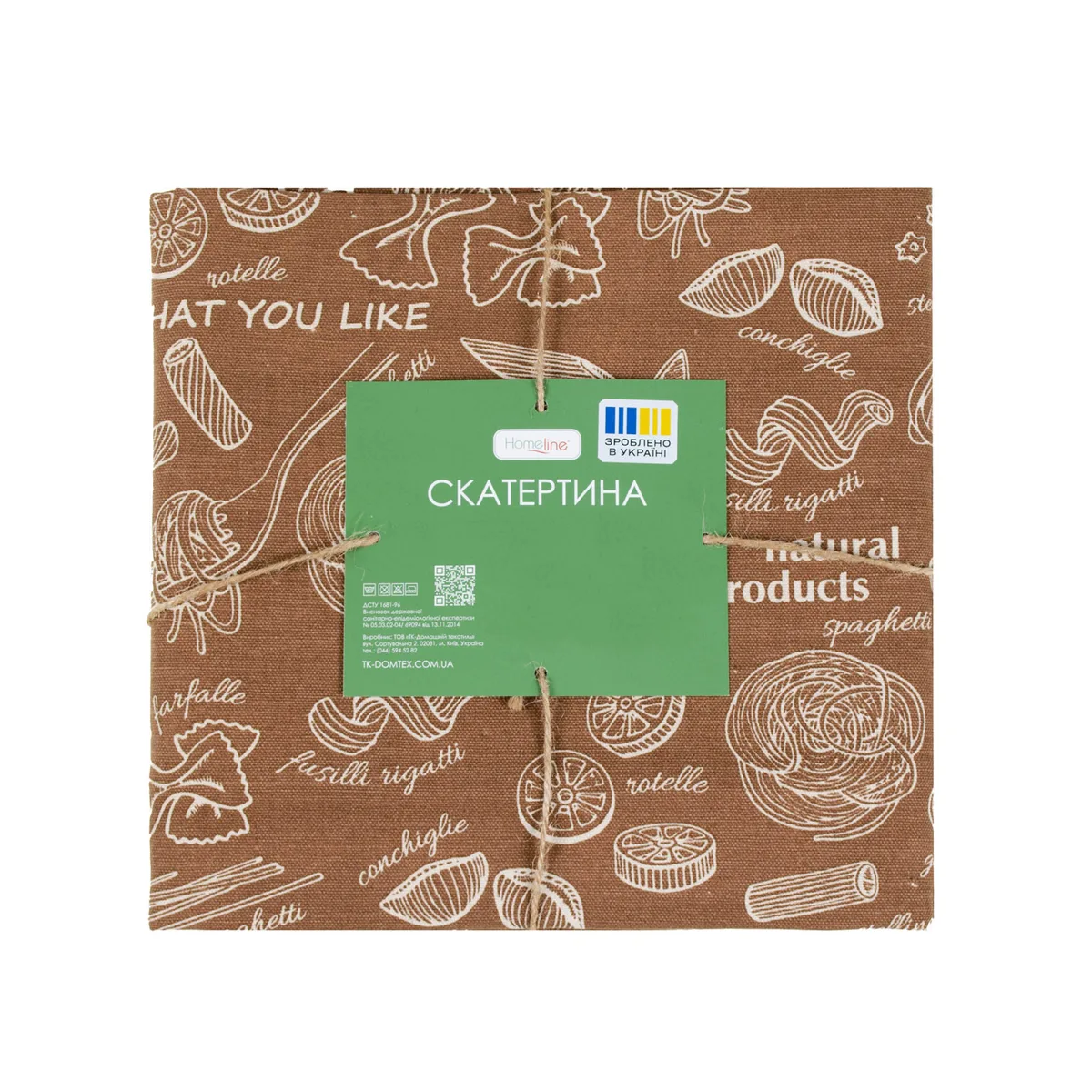Скатертина Home Line Полупанама 120х150 см Коричнева
