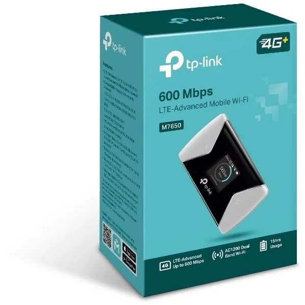 Мобильный маршрутизатор TP-LINK M7650 N600, 4G/LTE, 3000мА*ч