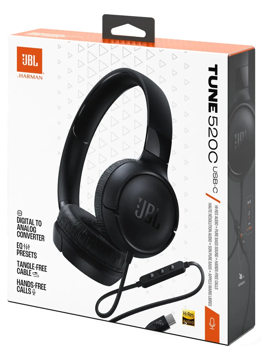 Гарнітура JBL динамічна дротова 32 мм чорна
