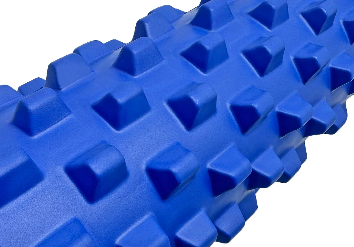 Масажний ролик EasyFit EVA 45 см Синій 3D поверхня
