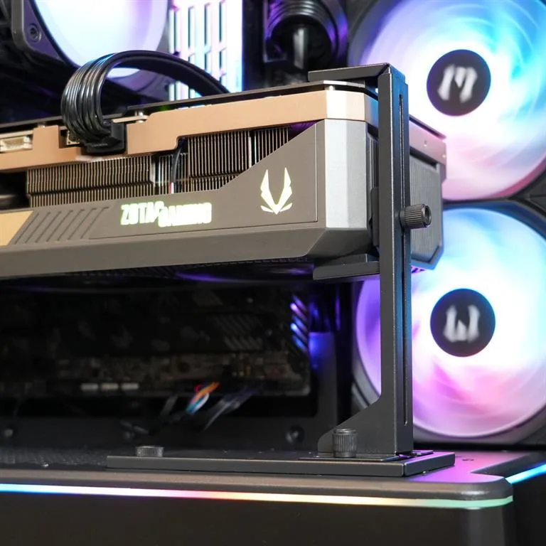 Держатель VGA Zalman VS2, горизонтальное-вертикальное положение VGA, черный.