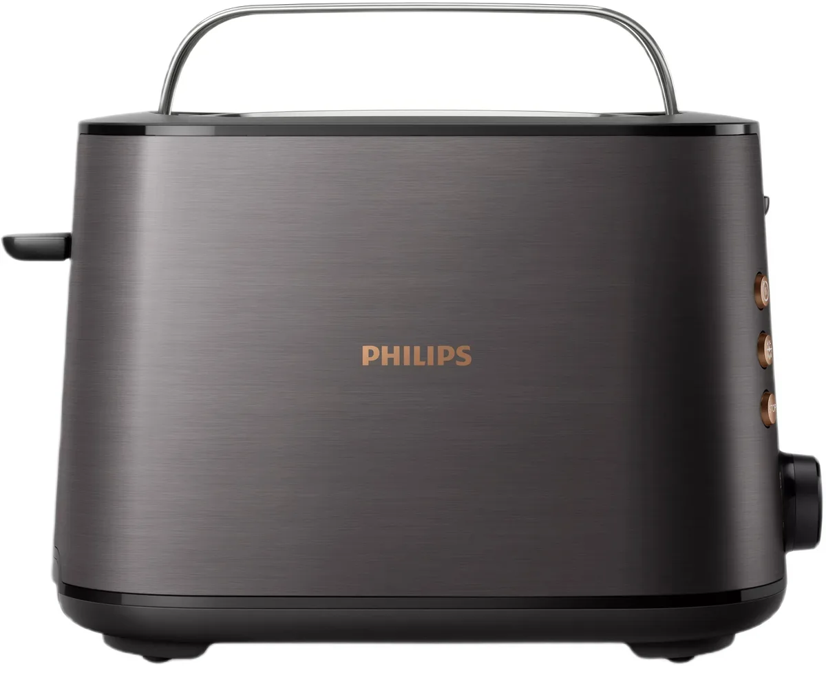 Тостер Philips Viva Series 950 Вт, з нержавіючої сталі, функції підігріву та розморожування.