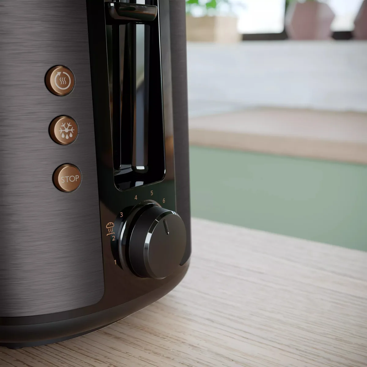 Тостер Philips Viva Series 950 Вт, з нержавіючої сталі, функції підігріву та розморожування.