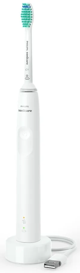 Електрична зубна щітка Philips Sonicare 3100 Series, 31 тис. коливань/хв, 1 насадка, біла.