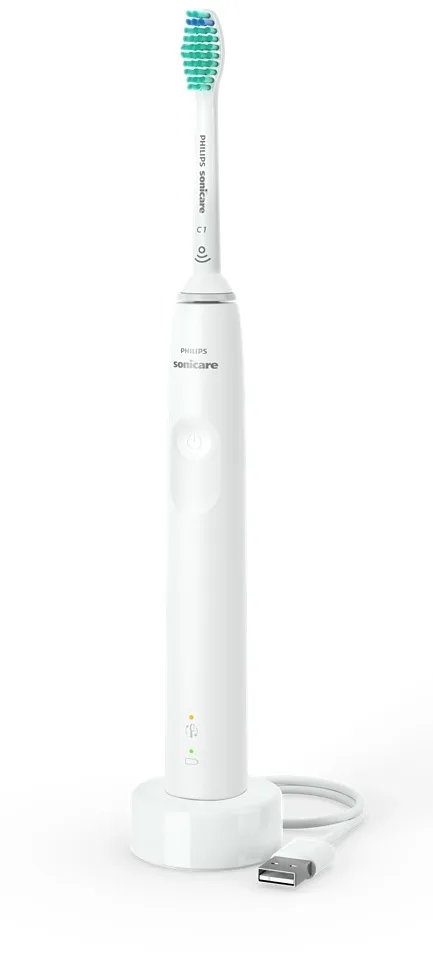 Електрична зубна щітка Philips Sonicare 3100 Series, 31 тис. коливань/хв, 1 насадка, біла.