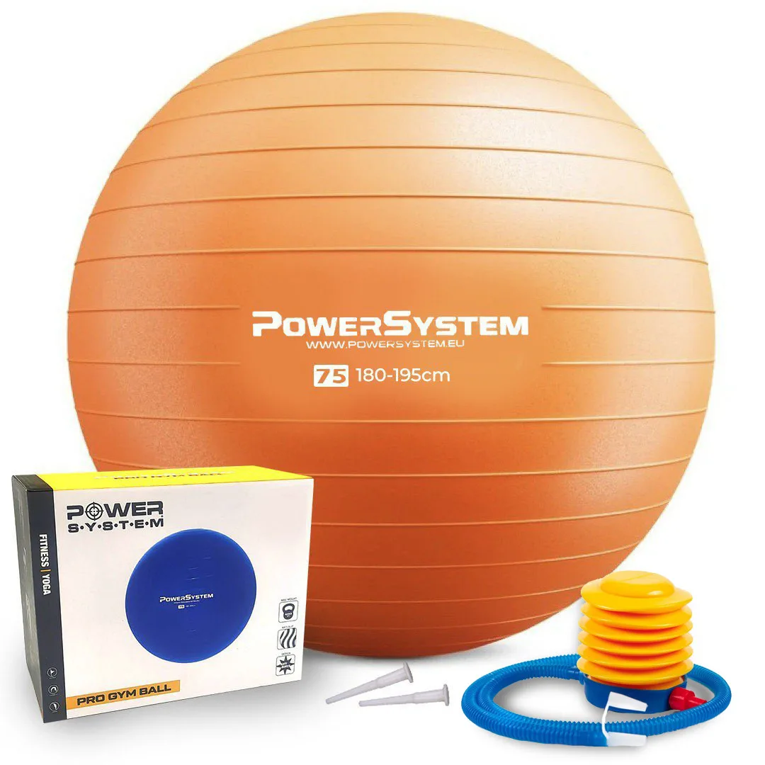 М'яч для фітнесу Active Point PVC 75 см Помаранчевий