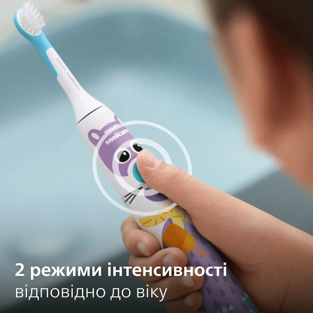 Зубна електрощітка Philips ультразвукова для дітей біла з акумулятором