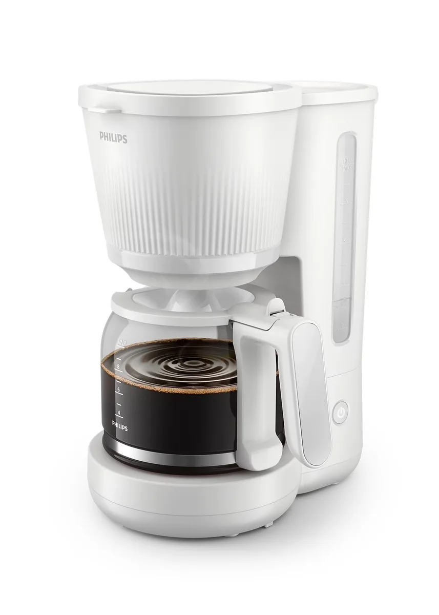 Кавоварка Philips крапельного типу 3000 Series, об'ємом 1.38 л, для меленої кави, з функцією підтримки температури, біла.
