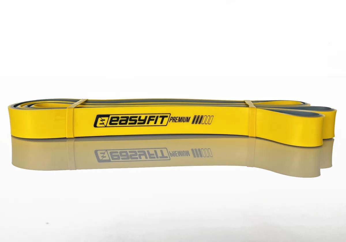 Двошарова резинка EasyFit латекс 16-32 кг жовто-сіра