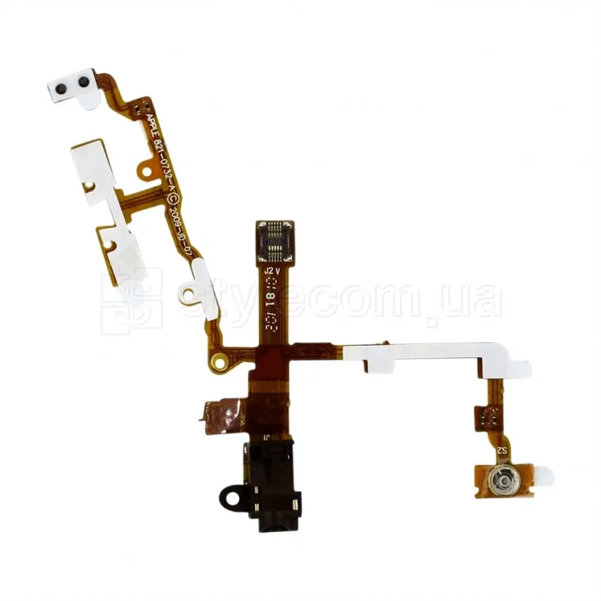Шлейф High Quality чорний для iPhone 3G 3Gs кнопка включення гучність роз'єм навушників
