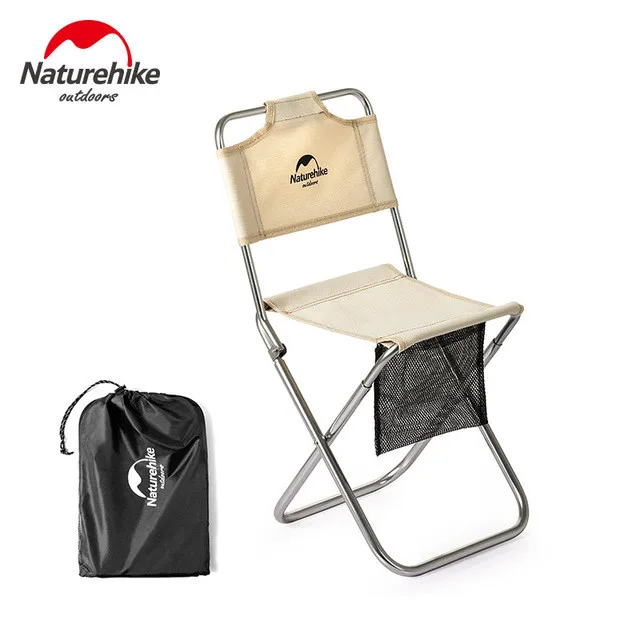 Стілець розкладний Naturehike алюміній 46,5х23,5х22 см чорний