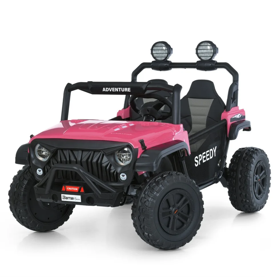 Дитячий електромобіль Bambi Racer екокожа 128 см чорний