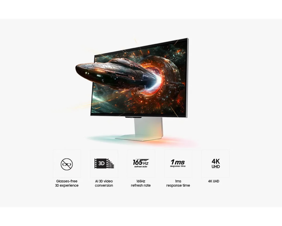 Монітор Samsung IPS 27 дюймів 4K 165 Гц 3D чорний