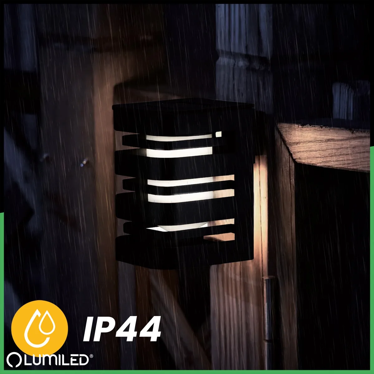 Солнечный настенный светильник LumiLED пластик черный 9.8х14.8 см