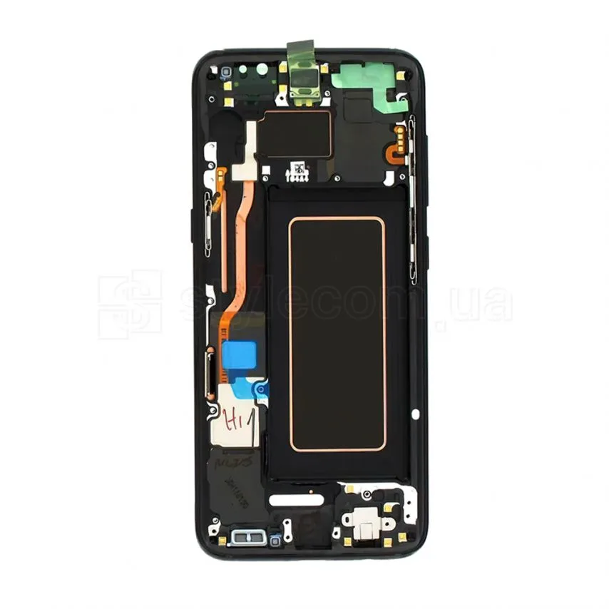 Дисплей AMOLED Samsung чорний з сенсорним екраном і рамкою для S8/G950
