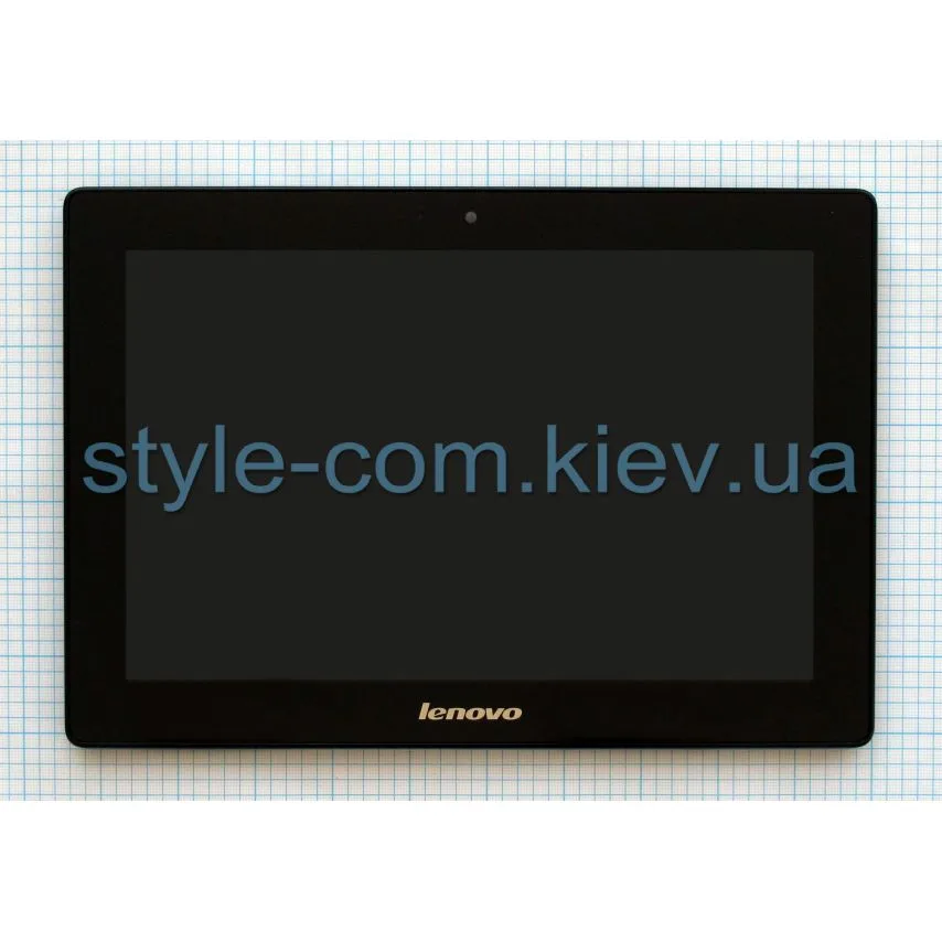 Дисплей LCD Lenovo оригинального качества 10,1 дюйма черный с тачскрином и рамкой.