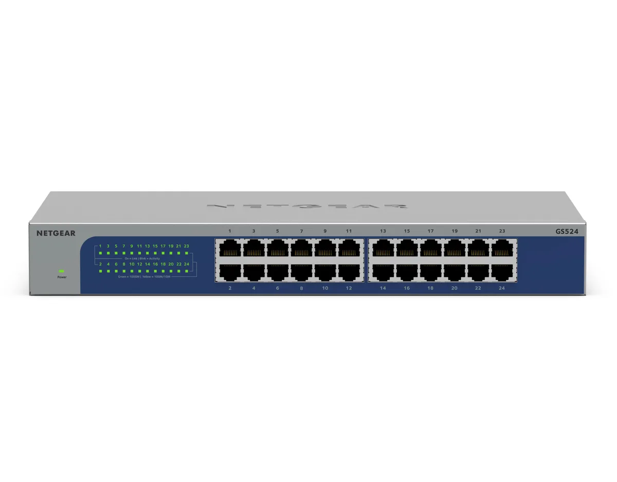 Комутатор NETGEAR GS524 24xGE, Некерований