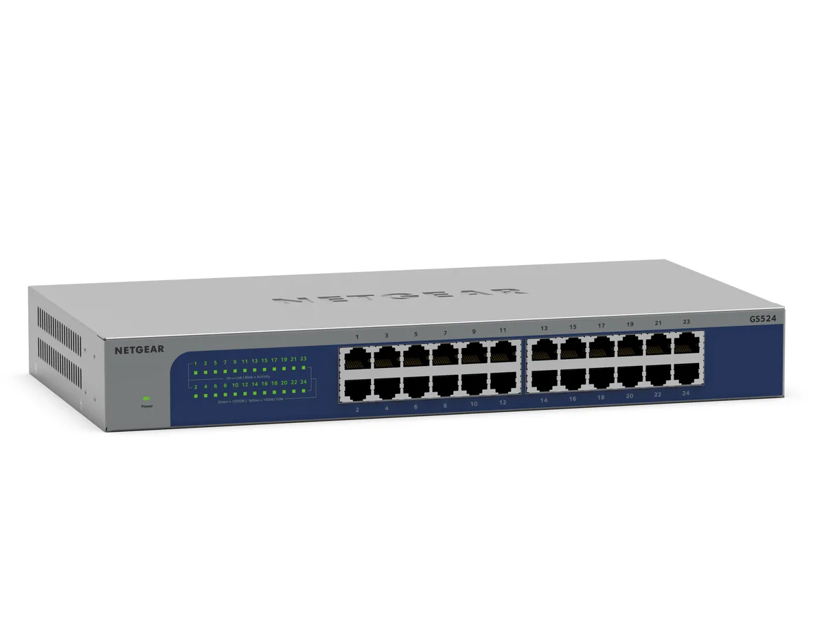 Комутатор NETGEAR GS524 24xGE, Некерований
