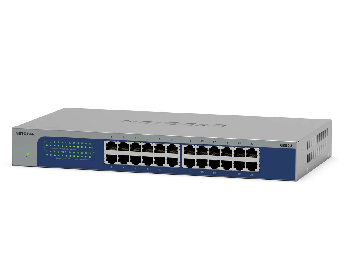 Комутатор NETGEAR GS524 24xGE, Некерований