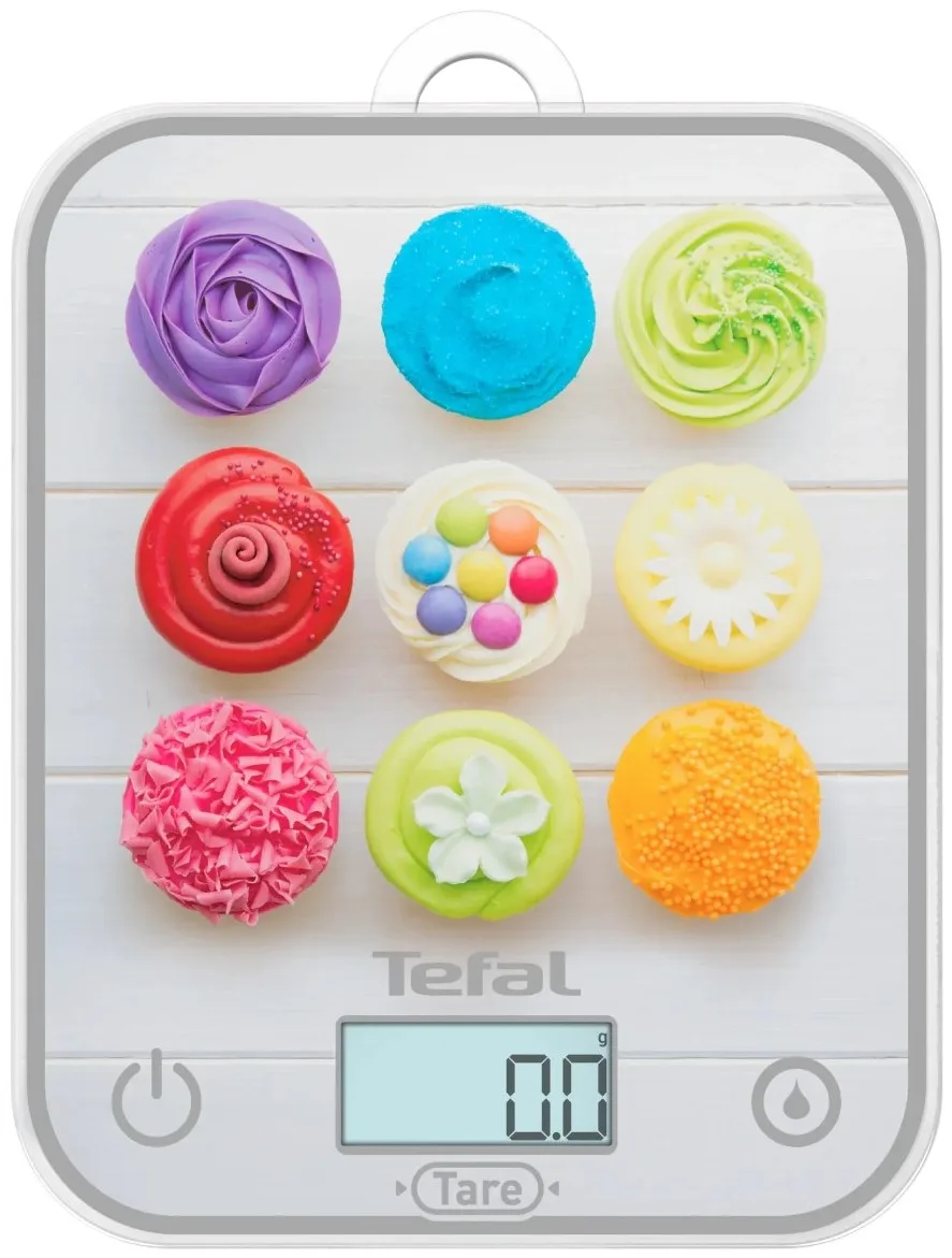 Ваги кухонні Tefal Optiss Cake Pops 5 кг скляні кольорові