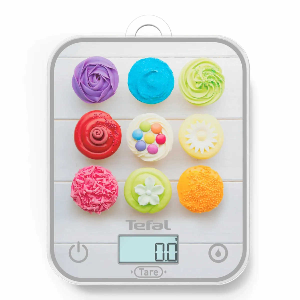 Ваги кухонні Tefal Optiss Cake Pops 5 кг скляні кольорові