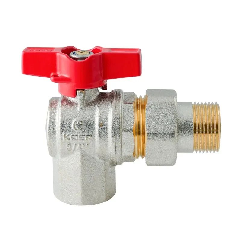 Кран американка Koer латунь 3/4" сталевий метелик