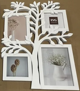Мультірамка EVG пластик на 4 фото 44х32 см біла