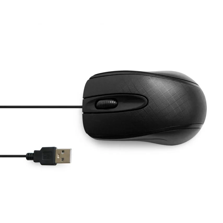 Дротова мишка USB чорна 2 кнопки 1,5 м