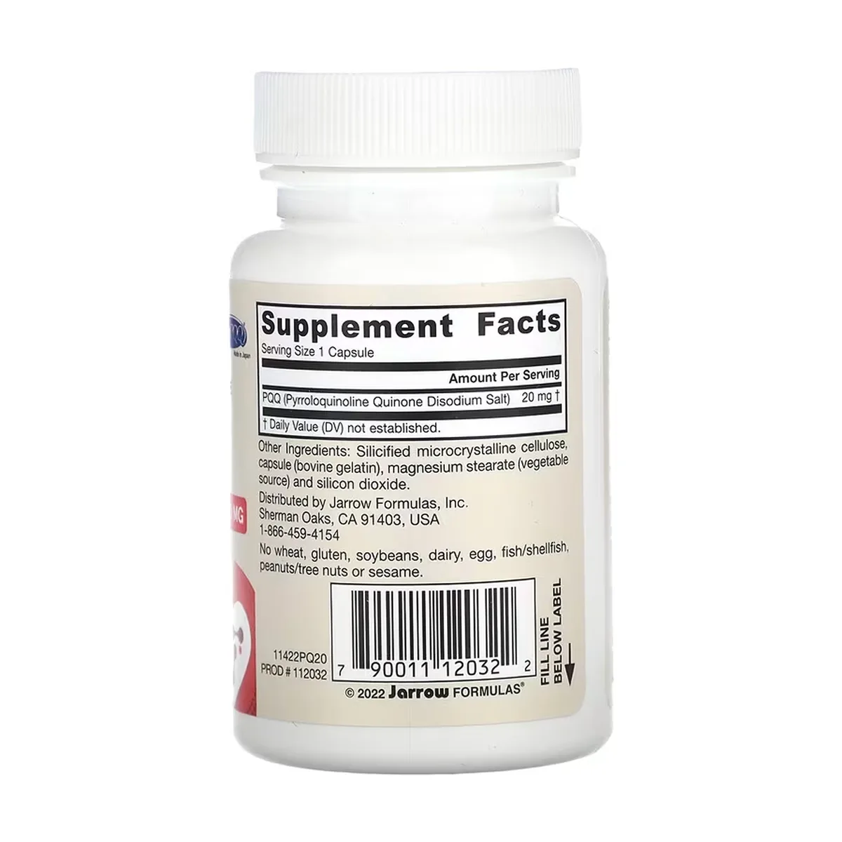 PQQ 20мг Jarrow Formulas капсули 30 шт без ГМО без глютену