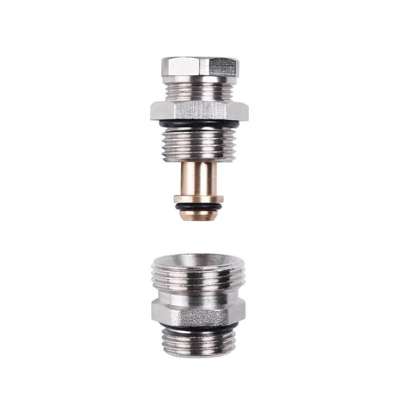 Кран регулювальний 1/2"x3/4" латунь нікель SF013 для теплої підлоги