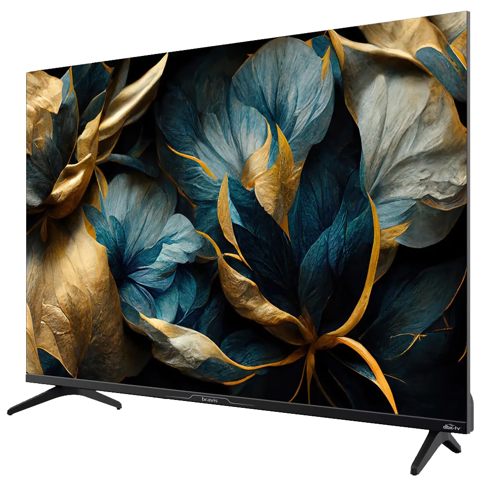 LED-телевізор Bravis QLED 43 дюйми чорний UHD 4K