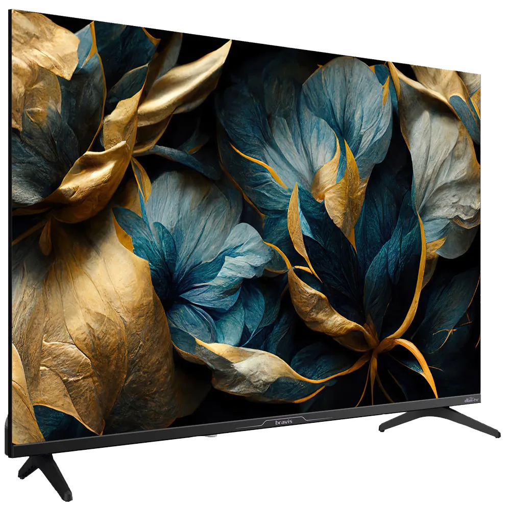 LED-телевізор Bravis QLED 43 дюйми чорний UHD 4K