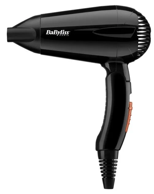 Фен для подорожей Babyliss Travel Dry, 2000 Вт, 2 налаштування, складане руків'я, чорний