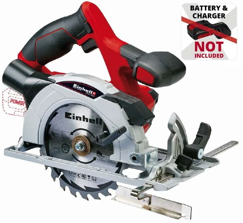 Акумуляторна дискова пила Einhell 18В 150мм ручна циркулярна пилка для дому та саду легка 2,34кг