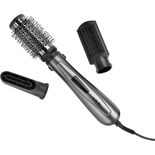 Фен-щетка Babyliss Xanadu, 1000 Вт, 2 скорости, холодный обдув, 2 насадки, серого цвета
