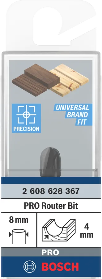 Фреза фасонна Bosch Professional Std S8 R4 D8 L9.2