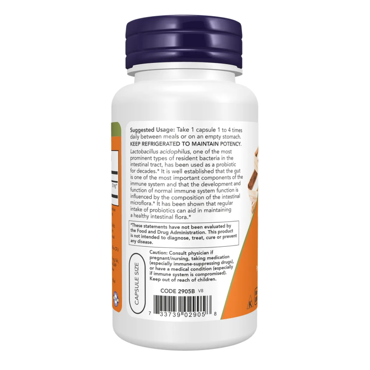Пробиотики Now Foods Acidophilus 100 капсул без глютена без ГМО вегетарианские