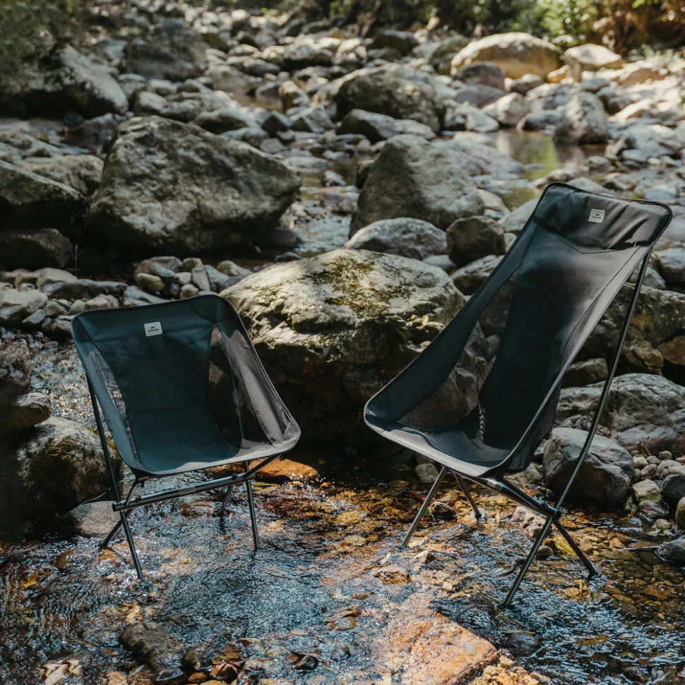 Складаний стілець Naturehike алюміній L сірий 1,3 кг