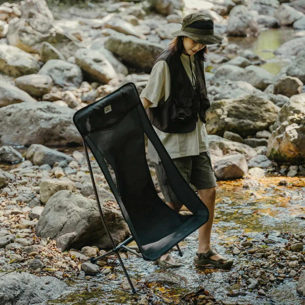 Складаний стілець Naturehike алюміній L сірий 1,3 кг