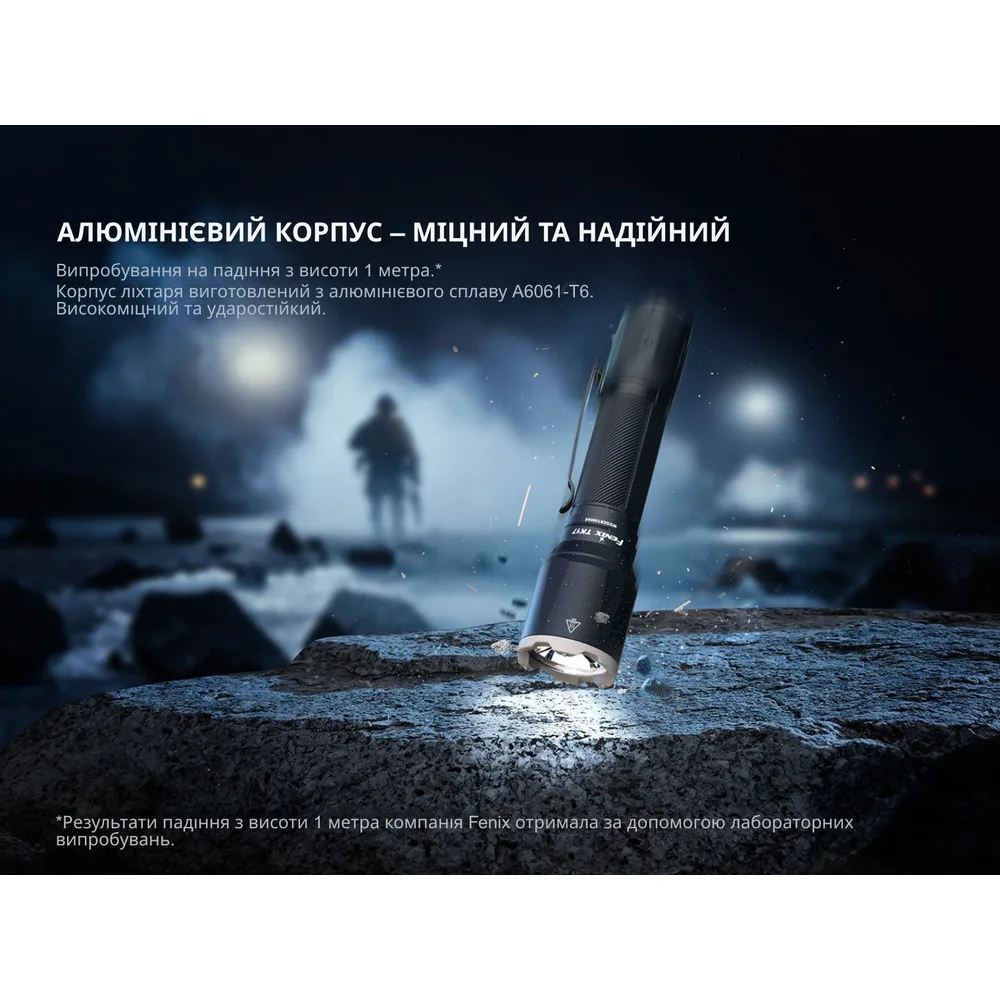 Тактичний ліхтар ручний Fenix алюміній 148,5х36х25,4 мм білий