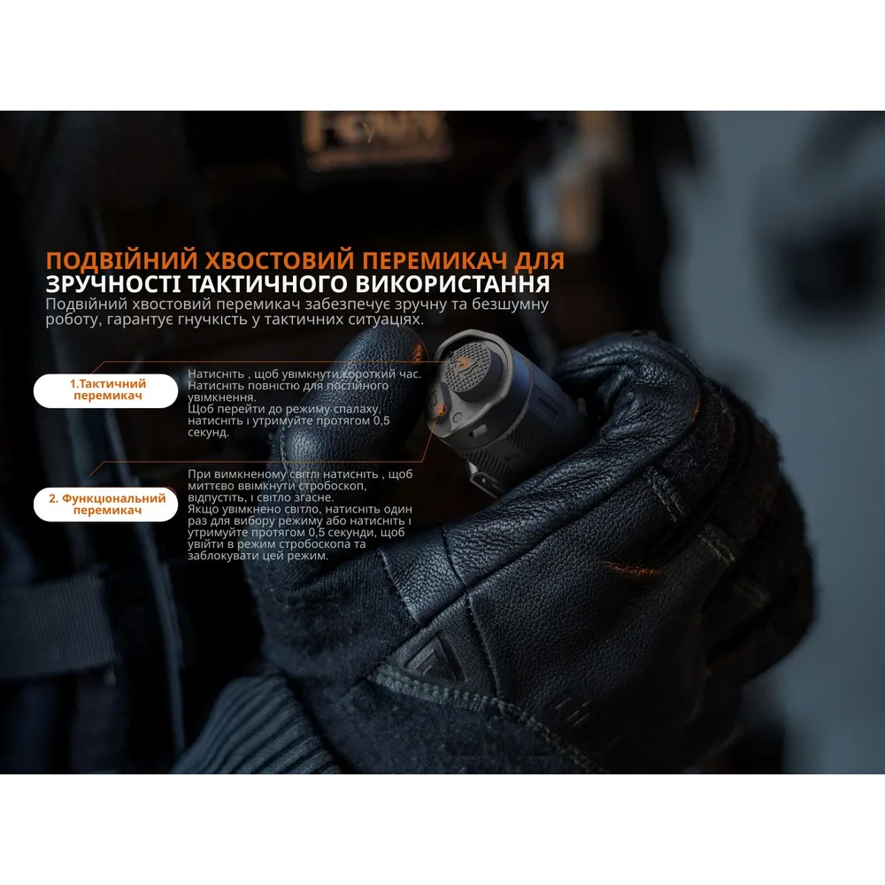 Тактичний ліхтар ручний Fenix алюміній 148,5х36х25,4 мм білий