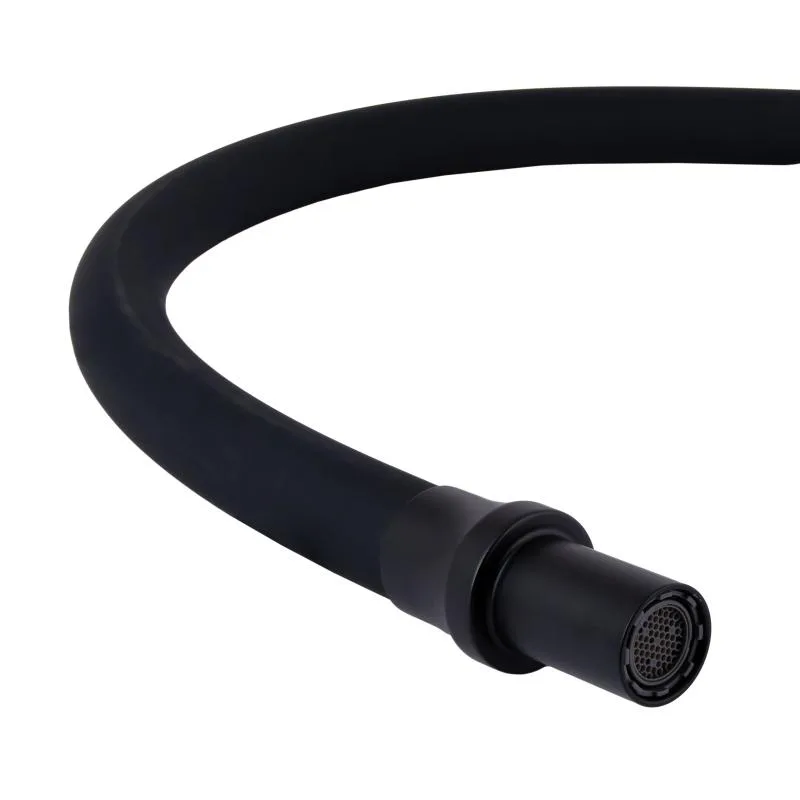 Смеситель для кухни Lidz Aria 020F3 гибкий черный матовый нержавеющая сталь 620x270x65 мм